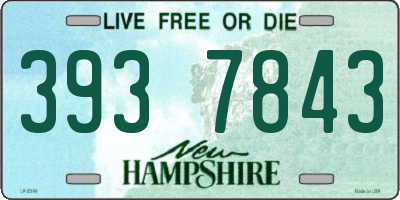NH license plate 3937843