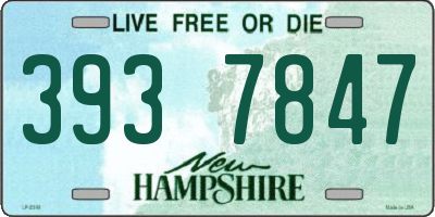 NH license plate 3937847