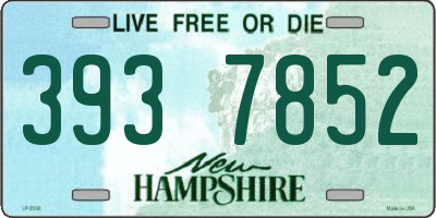 NH license plate 3937852