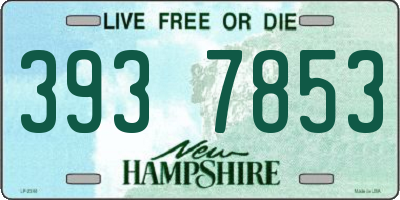 NH license plate 3937853