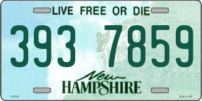 NH license plate 3937859