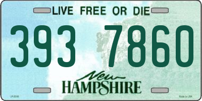 NH license plate 3937860