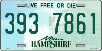 NH license plate 3937861