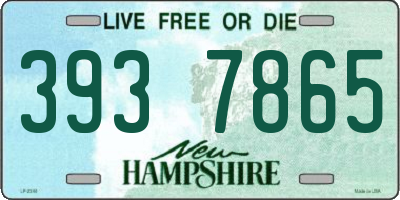 NH license plate 3937865