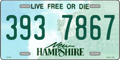 NH license plate 3937867
