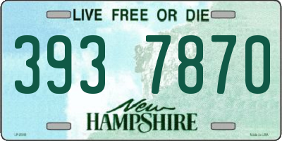 NH license plate 3937870