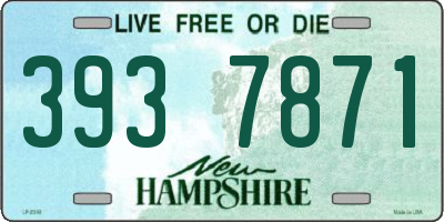 NH license plate 3937871