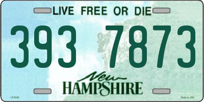 NH license plate 3937873