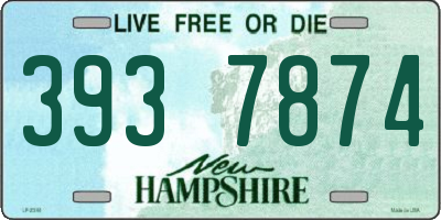 NH license plate 3937874