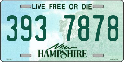 NH license plate 3937878