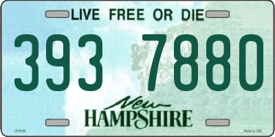 NH license plate 3937880