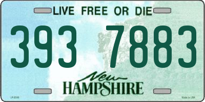 NH license plate 3937883