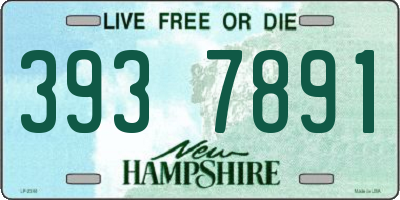 NH license plate 3937891