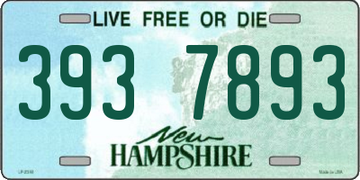 NH license plate 3937893