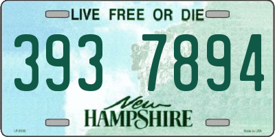 NH license plate 3937894