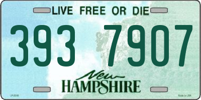 NH license plate 3937907