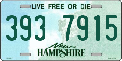 NH license plate 3937915