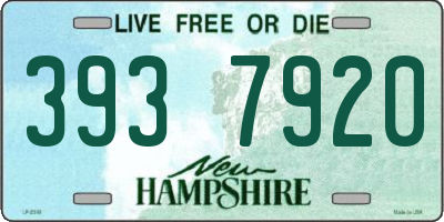 NH license plate 3937920