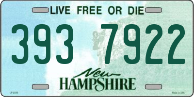 NH license plate 3937922