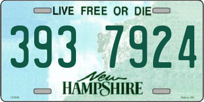 NH license plate 3937924