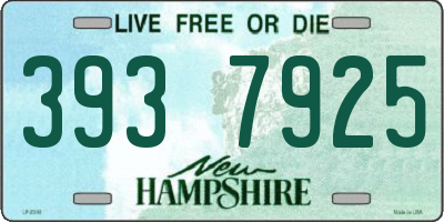 NH license plate 3937925