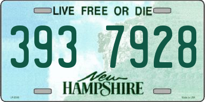 NH license plate 3937928
