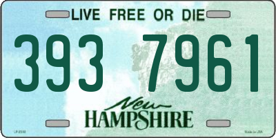 NH license plate 3937961