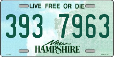 NH license plate 3937963