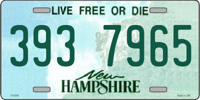 NH license plate 3937965