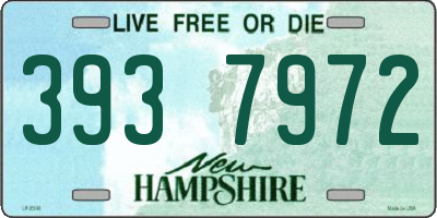 NH license plate 3937972
