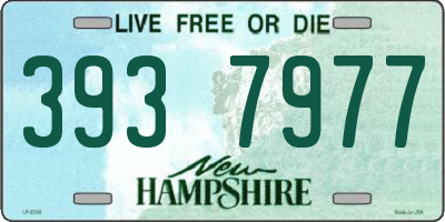 NH license plate 3937977