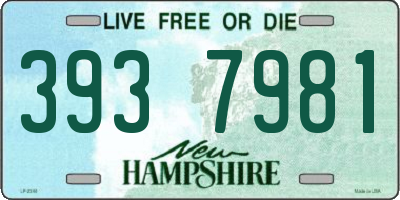 NH license plate 3937981
