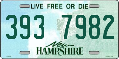 NH license plate 3937982