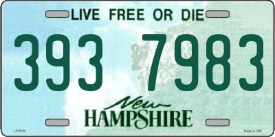 NH license plate 3937983