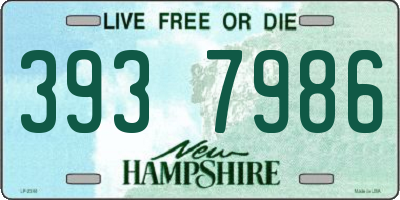 NH license plate 3937986
