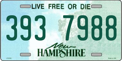 NH license plate 3937988