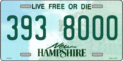 NH license plate 3938000