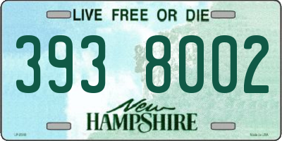 NH license plate 3938002