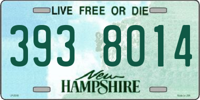 NH license plate 3938014