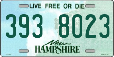 NH license plate 3938023