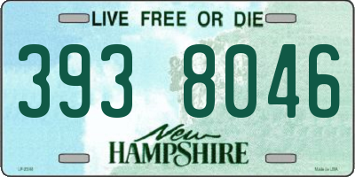 NH license plate 3938046