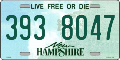 NH license plate 3938047