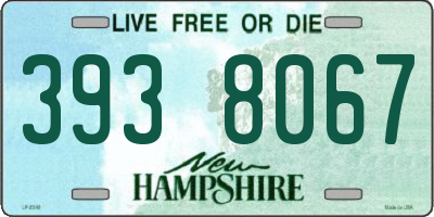 NH license plate 3938067