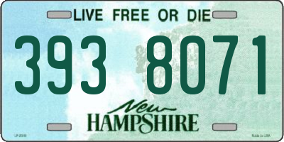 NH license plate 3938071