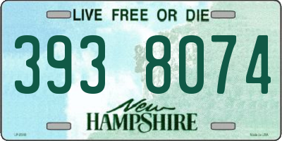 NH license plate 3938074