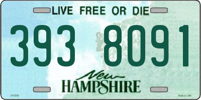 NH license plate 3938091