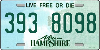 NH license plate 3938098