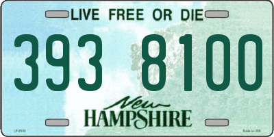 NH license plate 3938100