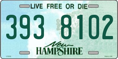 NH license plate 3938102