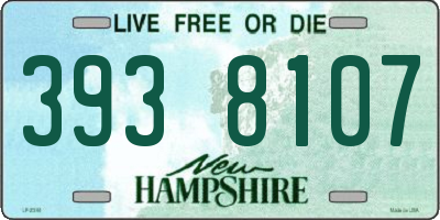 NH license plate 3938107